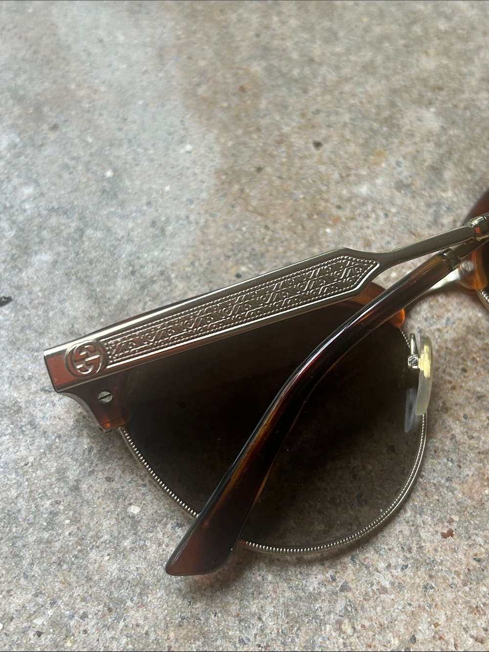 Gucci Tortoiseshell Cat Eye Sunglasses with Dark Lenses - Picture 3 of 5